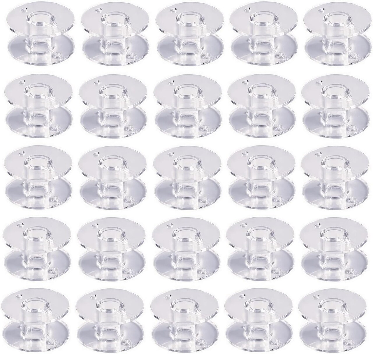 100 Pcs Bobbins for Sewing Machine, Plastic Bobbins,Sa156 Bobbins, Bobbins Class 15, Sewing Accessories, Plastic Bobbin with Case